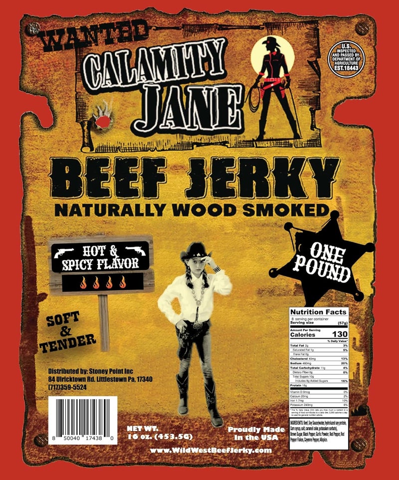 Calamity Jane Hot & Spicy Beef Jerky - 1 Pound - Image 4